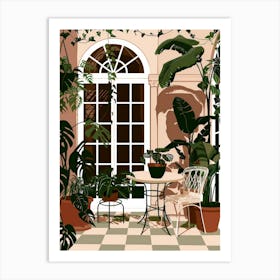 Balcony With Plants Art Print