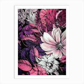 Floral Pattern 3 nature flora Art Print