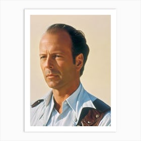 Bruce Willis Retro Collage Movies Art Print