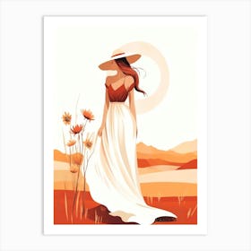 Woman In A Hat 2 Art Print