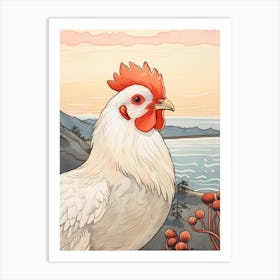 Bird Illustration Chicken 1 Art Print