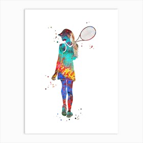 Tennis Player Girl Art Print