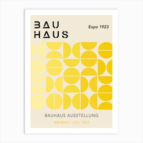 Yellow Gradient Bauhaus Art Print