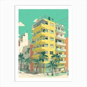 Sao Paulo Brazil Travel Illustration 4 Art Print