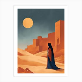 Woman In The Desert 2 Art Print