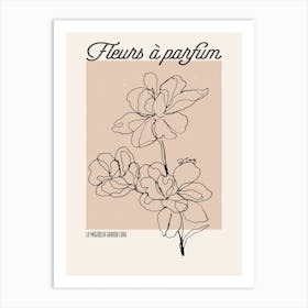 Fleurs Line Art Print