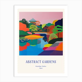 Colourful Gardens Hamarikyu Gardens Japan 4 Blue Poster Art Print