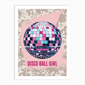 Disco Ball Girl 1 Art Print