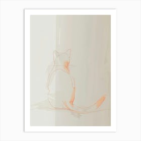 Cat Sitting 3 Art Print