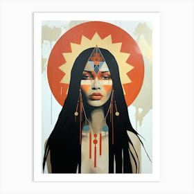 Boho Tribal Harmony, Boho Art Style Art Print