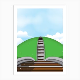 Railroad Train tracks Art Print