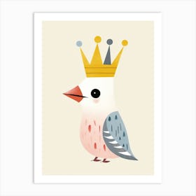 Little Cockatoo 2 Wearing A Crown Art Print