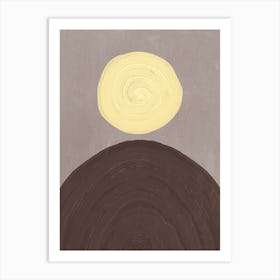 Sun and mountain Art Print