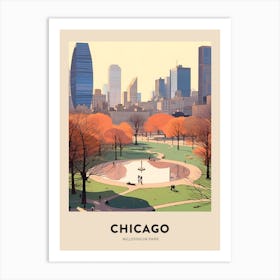 Millennium Park Chicago Travel Poster Art Print