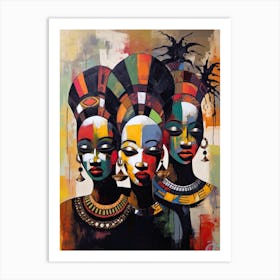 African Tribe Women Art Print