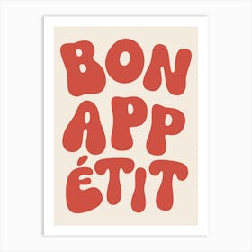 Bon Appetit - Red Art Print