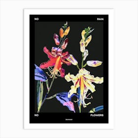 No Rain No Flowers Poster Delphinium 1 Art Print