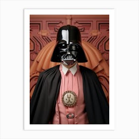 Darth Vader In Wes Anderson Style 01 Art Print