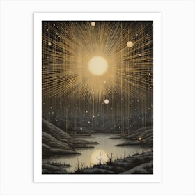 Winter Night Scape 8 Art Print