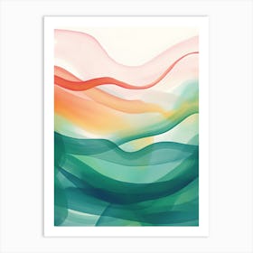 Abstract Wave Background Art Print