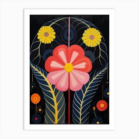 Veronica 4 Hilma Af Klint Inspired Flower Illustration Art Print