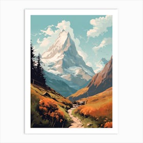Eiger Trail Switzerland 2 Hiking Trail Landscape Art Print