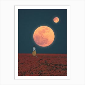 Twin Moons Art Print