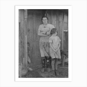 Two Children Of John Scott, A Hired Man Living Near Ringgold, Iowa By Russell Lee Art Print