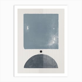 Modern Blue Situation Art Print