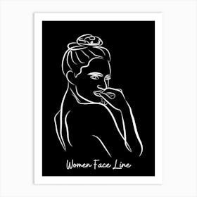 Women Face Line 9 Art Print