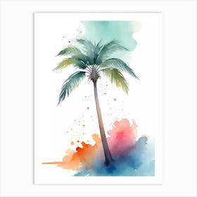 Watercolor Palm Tree Art Print