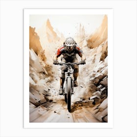 Mountain Biker In  sport Art Print