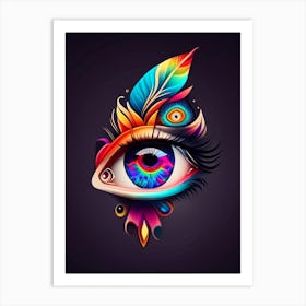 Surreal Eye, Symbol, Third Eye Tattoo 2 Art Print