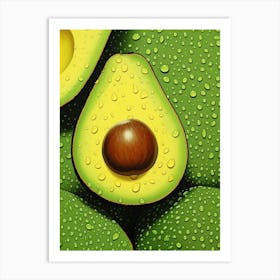 Avocado Pop Art Inspired 2 Art Print