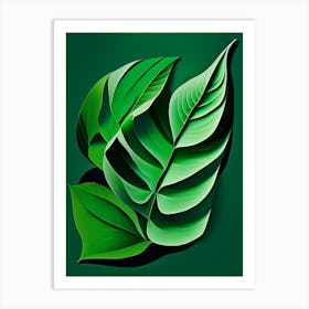 Oregano Leaf Vibrant Inspired 2 Art Print
