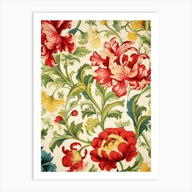 Floral Wallpaper 29 Art Print