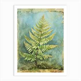 Leatherleaf Fern Painting 1 Art Print