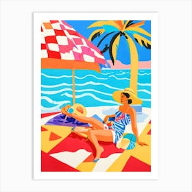 Day At The Beach 3 Art Print