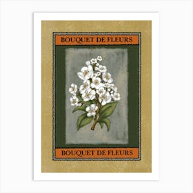 White Florals Poster Art Print