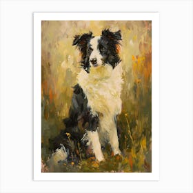 Border Collie Acrylic Painting 1 Art Print