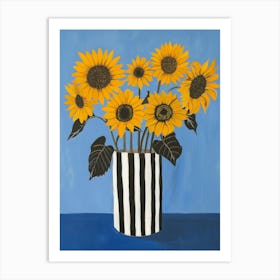 Sunflowers In A Vase 27 Art Print