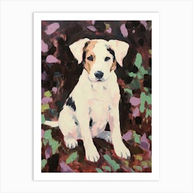 A Border Collie Dog Painting, Impressionist 1 Art Print