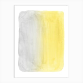 Yellow And Gray Watercolor Painting Art Print