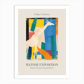 Giraffe 4 Matisse Inspired Exposition Animals Poster Art Print