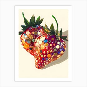 Two Strawberries Art Print