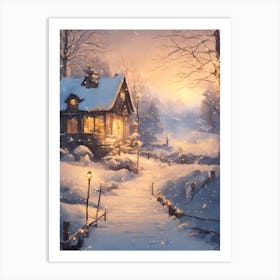 CHRISTMAS night 5 vector art Art Print