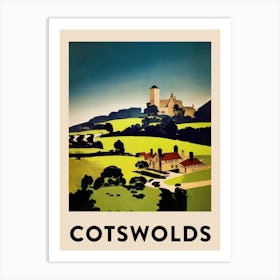 Cotswolds 4 Vintage Travel Poster Art Print