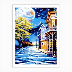 Night Scene Art Print