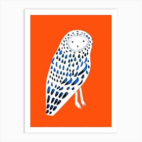 Owl Orange Art Print