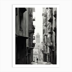 Genoa, Italy,  Black And White Analogue Photography  1 Art Print